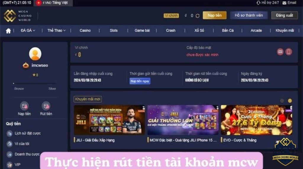 Quy trình thực hiện rút tiền MCW chuẩn